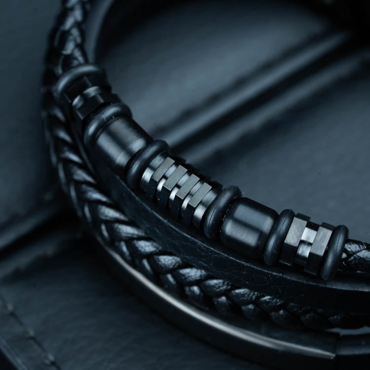 FORTE Negro ( Acero y Microfibra de cuero )