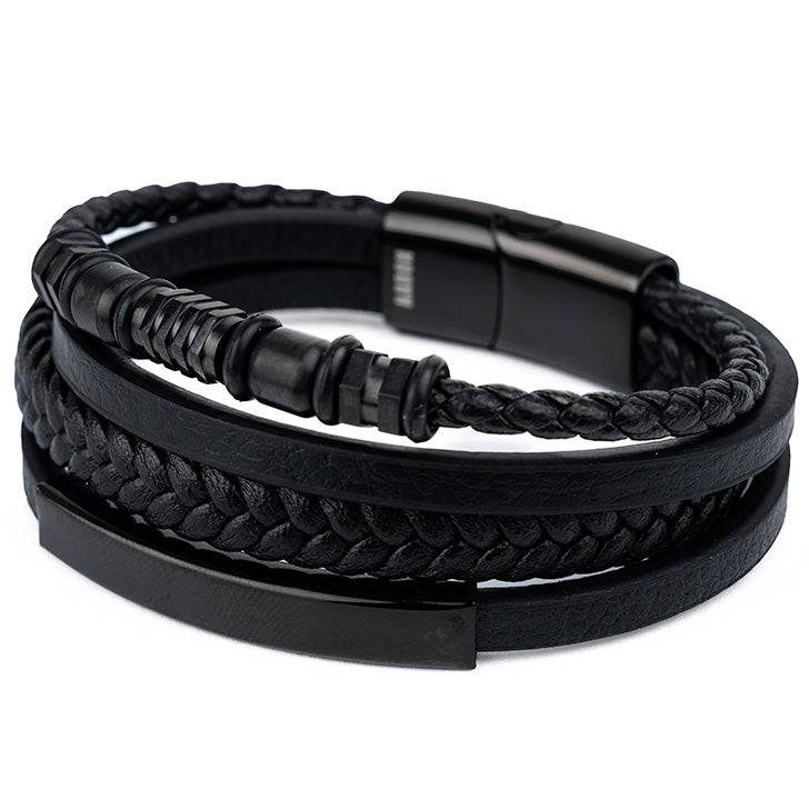 FORTE Negro ( Acero y Microfibra de cuero )