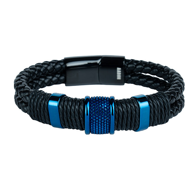 Jocko Azúl ( Acero y Microfibra de cuero )( Talla ajustable )