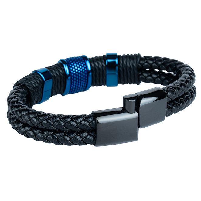 Jocko Azúl ( Acero y Microfibra de cuero )( Talla ajustable )
