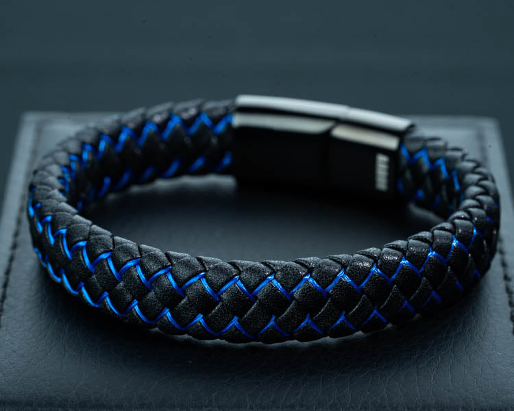 Azúl  2.0 ( Acero y Microfibra de cuero )