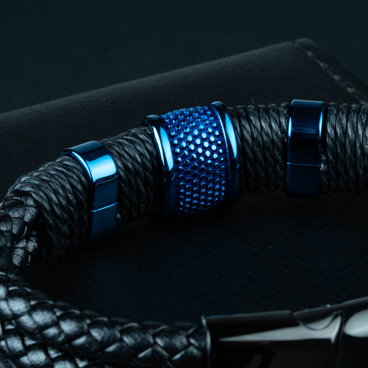 Jocko Azúl ( Acero y Microfibra de cuero )