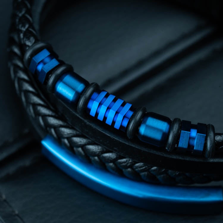 Forte Azúl ( Acero y Microfibra de cuero )