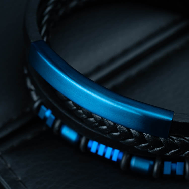 Forte Azúl ( Acero y Microfibra de cuero )