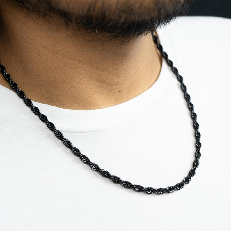 Rope - Negro - 5mm( Acero inoxidable )