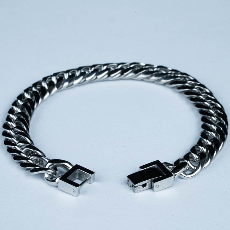 Cubana Plateado 2.0 (Grosor 8mm)  (Acero inoxidable)