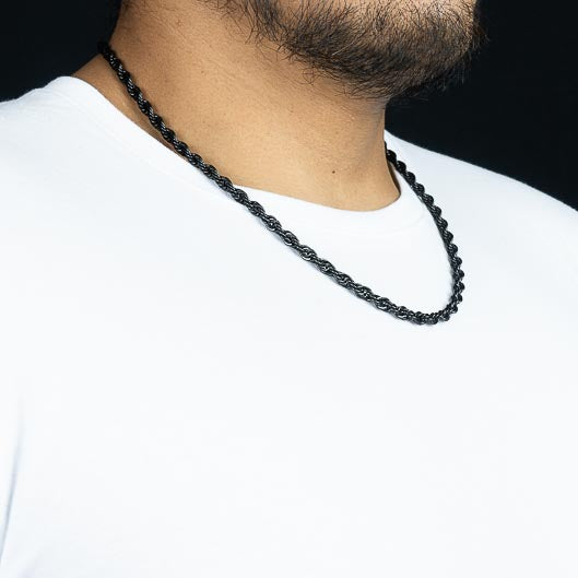 Rope - Negro - 5mm( Acero inoxidable )