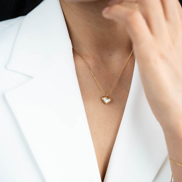 Set Corazon 18k ( Collar - Pulsera - Aretes ) ( Resistente al agua )