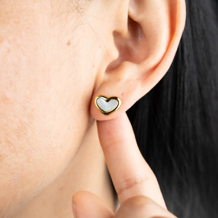 Set Corazon 18k ( Collar - Pulsera - Aretes ) ( Resistente al agua )