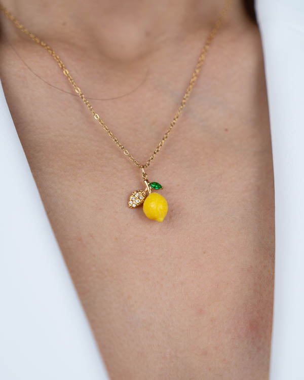 Set Limonchello ( Collar - Aretes ) ( Resistente al agua )
