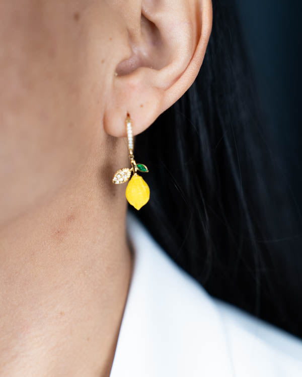 Set Limonchello ( Collar - Aretes ) ( Resistente al agua )