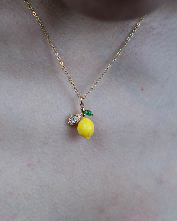 Set Limonchello ( Collar - Aretes ) ( Resistente al agua )