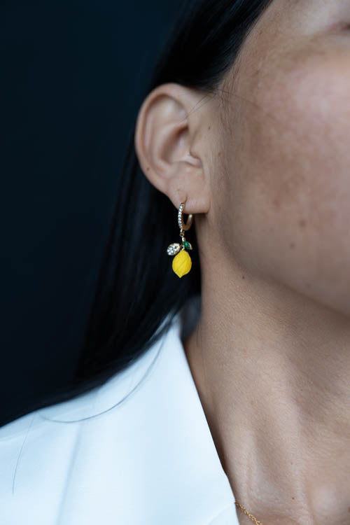 Set Limonchello ( Collar - Aretes ) ( Resistente al agua )