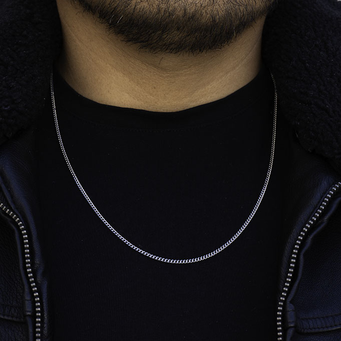 Lomo de corvina Plateado - 2.2mm ( Acero inoxidable  )( resistente al agua )