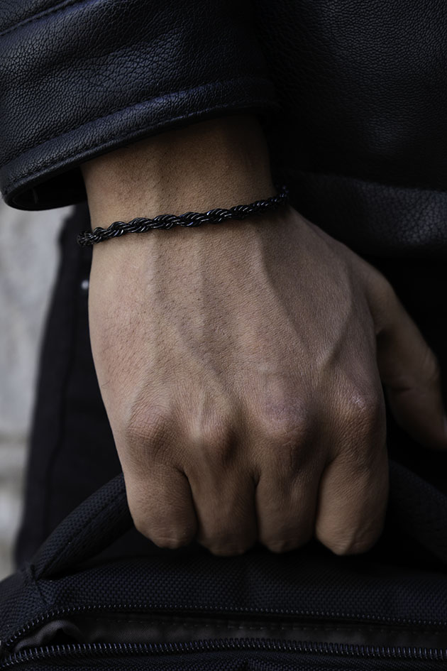 Rope negro 5mm( Acero inoxidable )