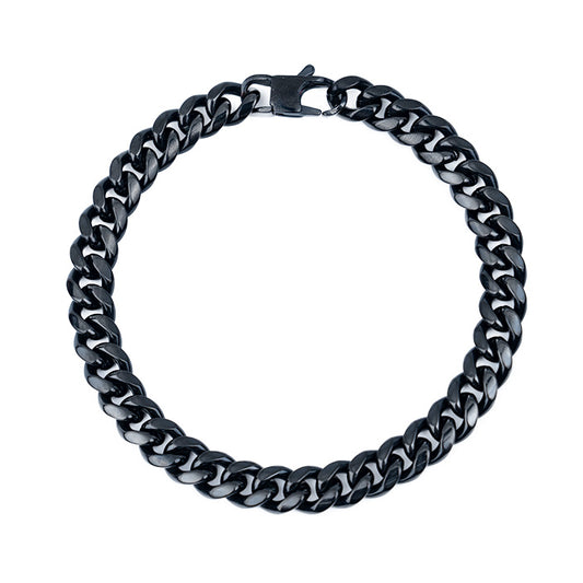 Cubana - Negro - 8mm( Acero inoxidable )
