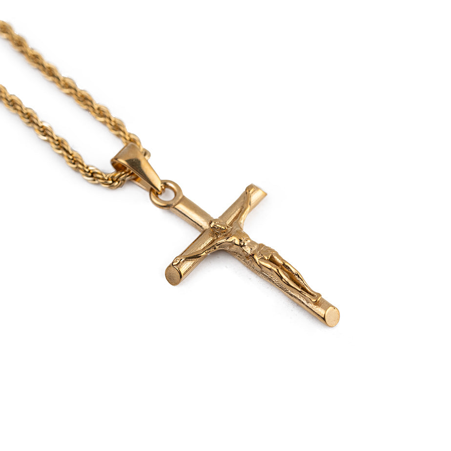 Jesucristo Gold ( Incluye cadena y dije )( Acero inoxidable )(baño de oro 18k)