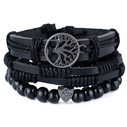 Árbol de la vida - Raíces firmes. Crecimiento. Propósito. Fuerza. ( 3 pulseras ) ( talla ajustable )