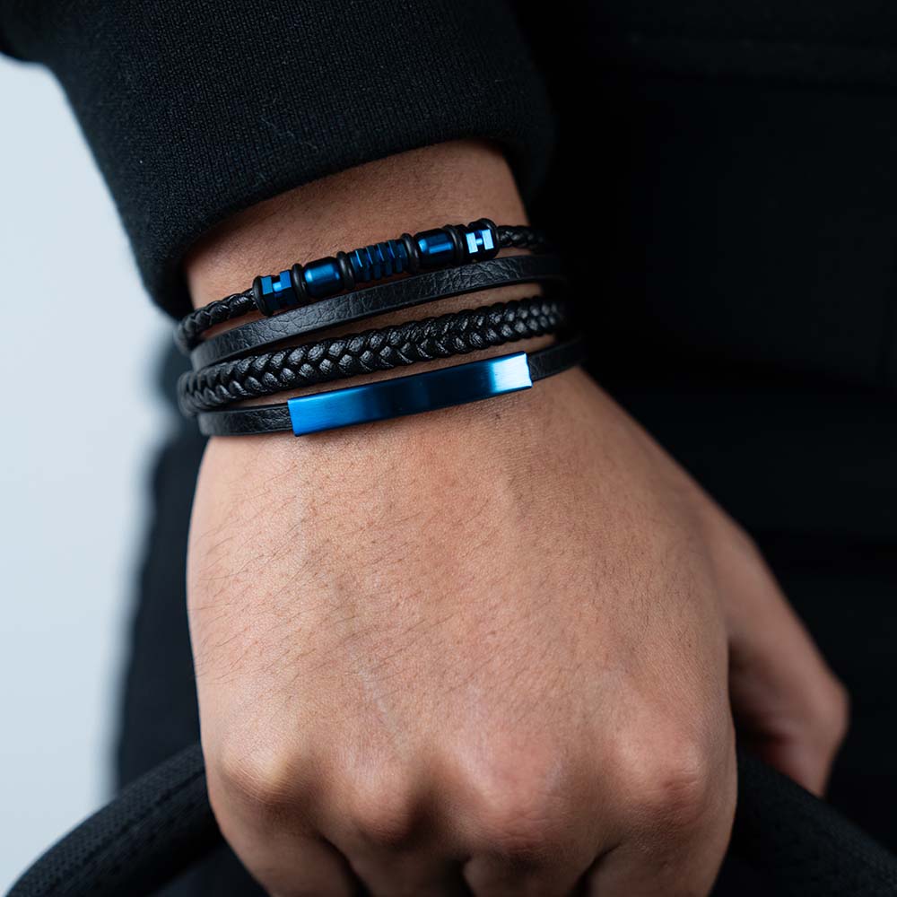 Forte Azúl ( Acero y Microfibra de cuero )