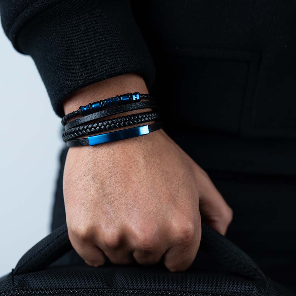 Forte Azúl ( Acero y Microfibra de cuero )