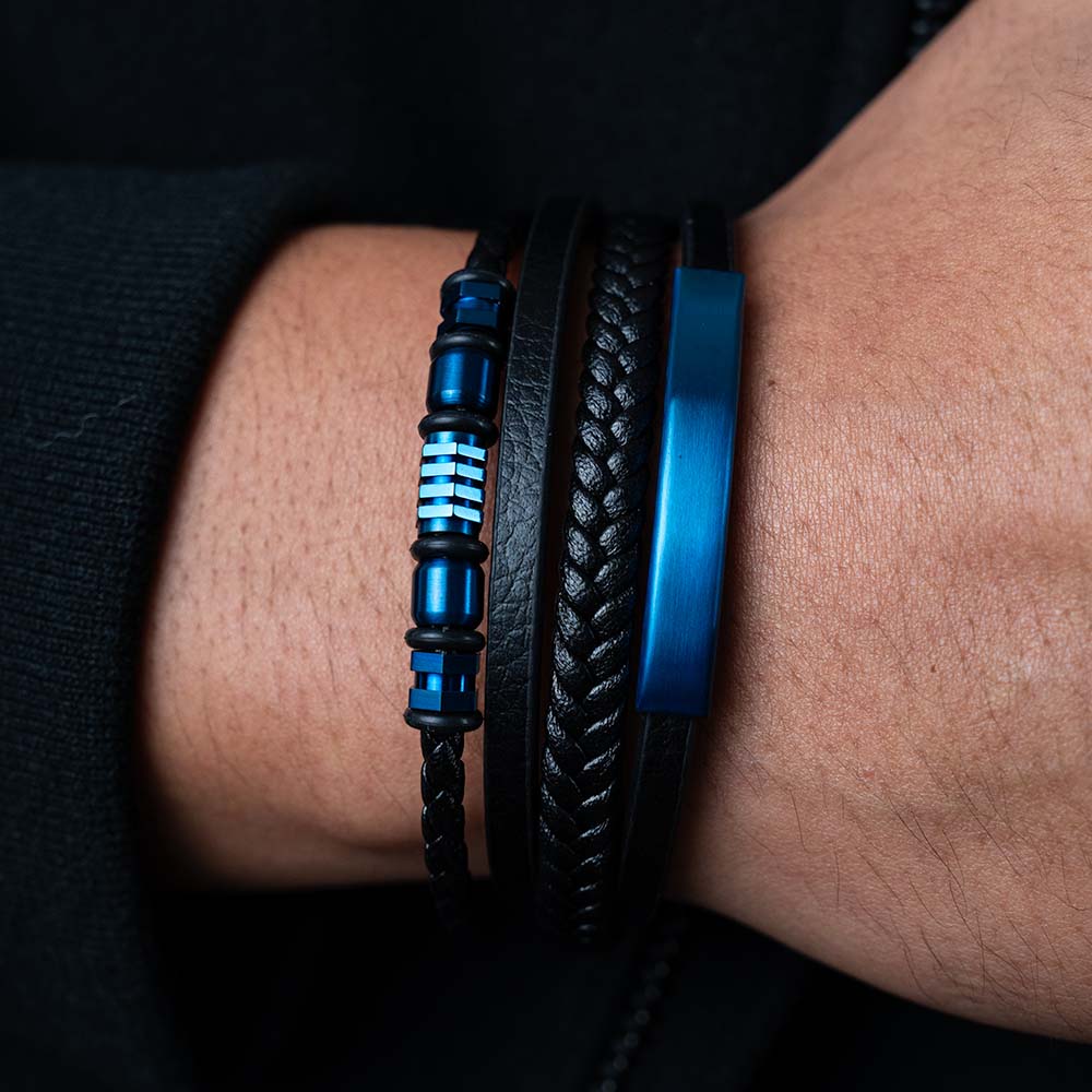 Forte Azúl ( Acero y Microfibra de cuero )