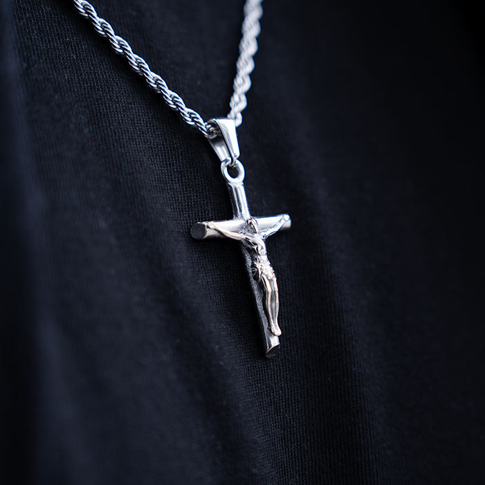 Jesucristo ( 2 cadenas - Layering ) ( Acero inoxidable )