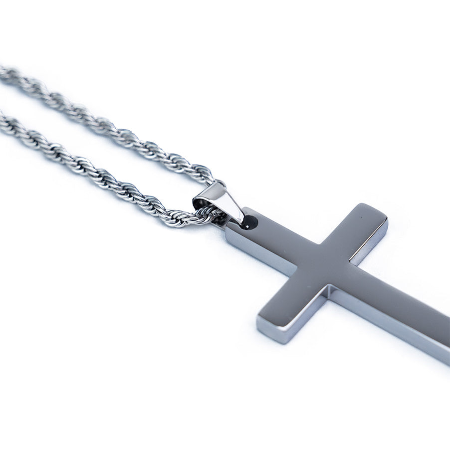 Cruz - Silver ( Acero inoxidable )( resistente al agua )