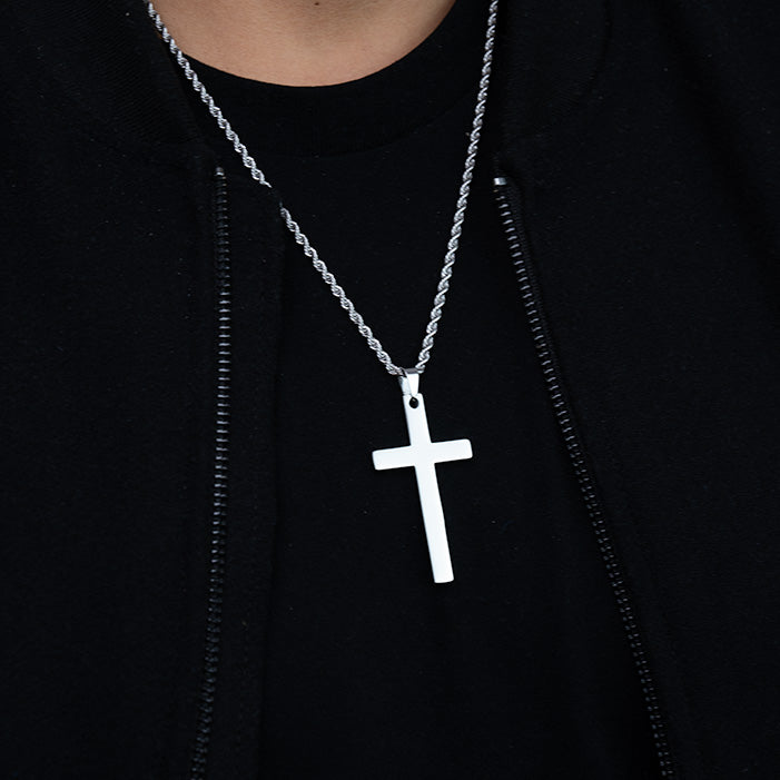 Cruz - Silver ( Acero inoxidable )( resistente al agua )