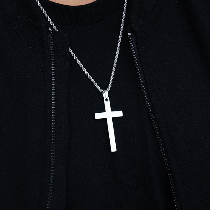 Cruz - Silver ( Acero inoxidable )( resistente al agua )