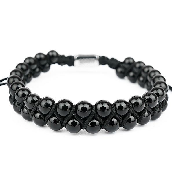 Negro Strong (Piedras naturales ) ( talla ajustable )( resistente al agua )