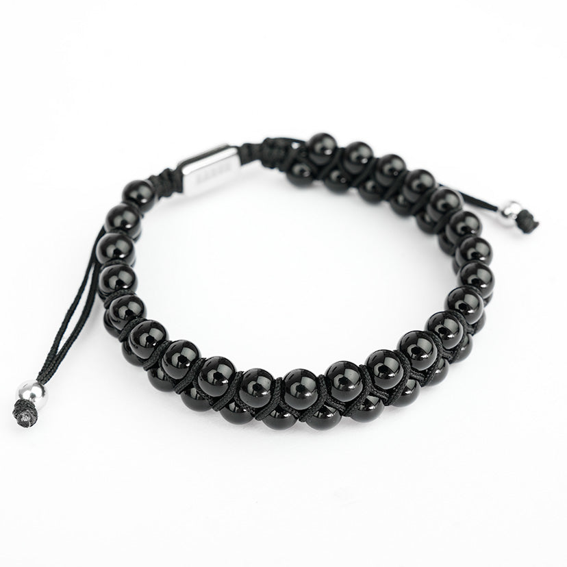 Negro Strong (Piedras naturales ) ( talla ajustable )( resistente al agua )