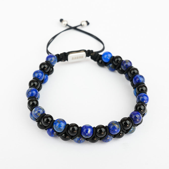 Azúl Strong ( Piedras naturalres ) ( talla ajustable )( resistente al agua )