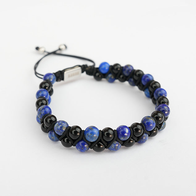 Azúl Strong ( Piedras naturalres ) ( talla ajustable )( resistente al agua )