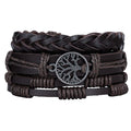 Árbol de la vida - MARRON - ( 3 pulseras independientes ) ( talla ajustable )
