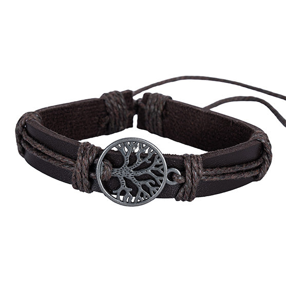 Árbol de la vida - MARRON - ( 3 pulseras independientes ) ( talla ajustable )