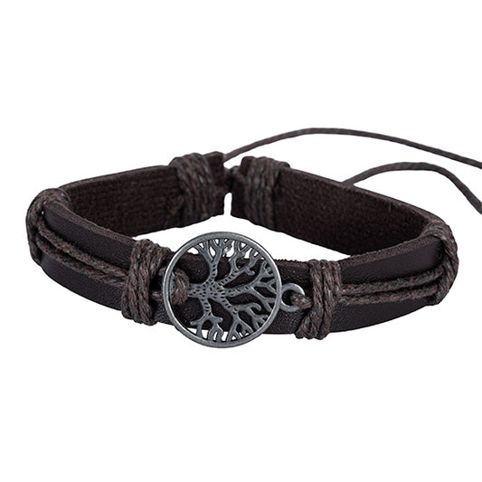 Árbol de la vida - MARRON - Raíces firmes. Crecimiento. Propósito. Fuerza. ( 3 pulseras ) (talla ajustable )