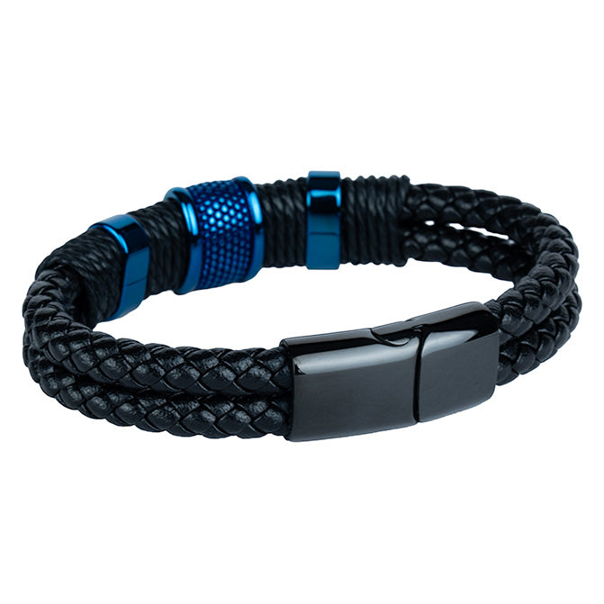 Jocko Azúl ( Acero y Microfibra de cuero )