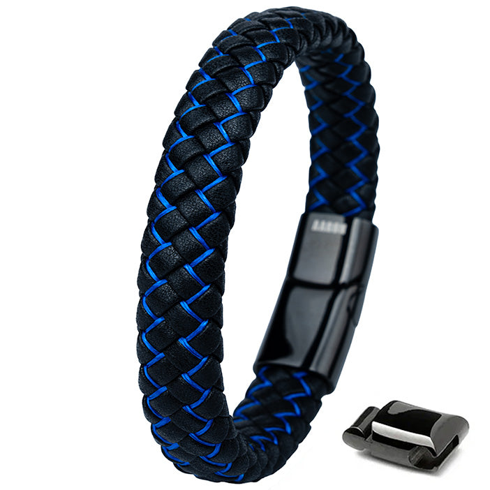 Azúl  2.0 ( Acero y Microfibra de cuero )