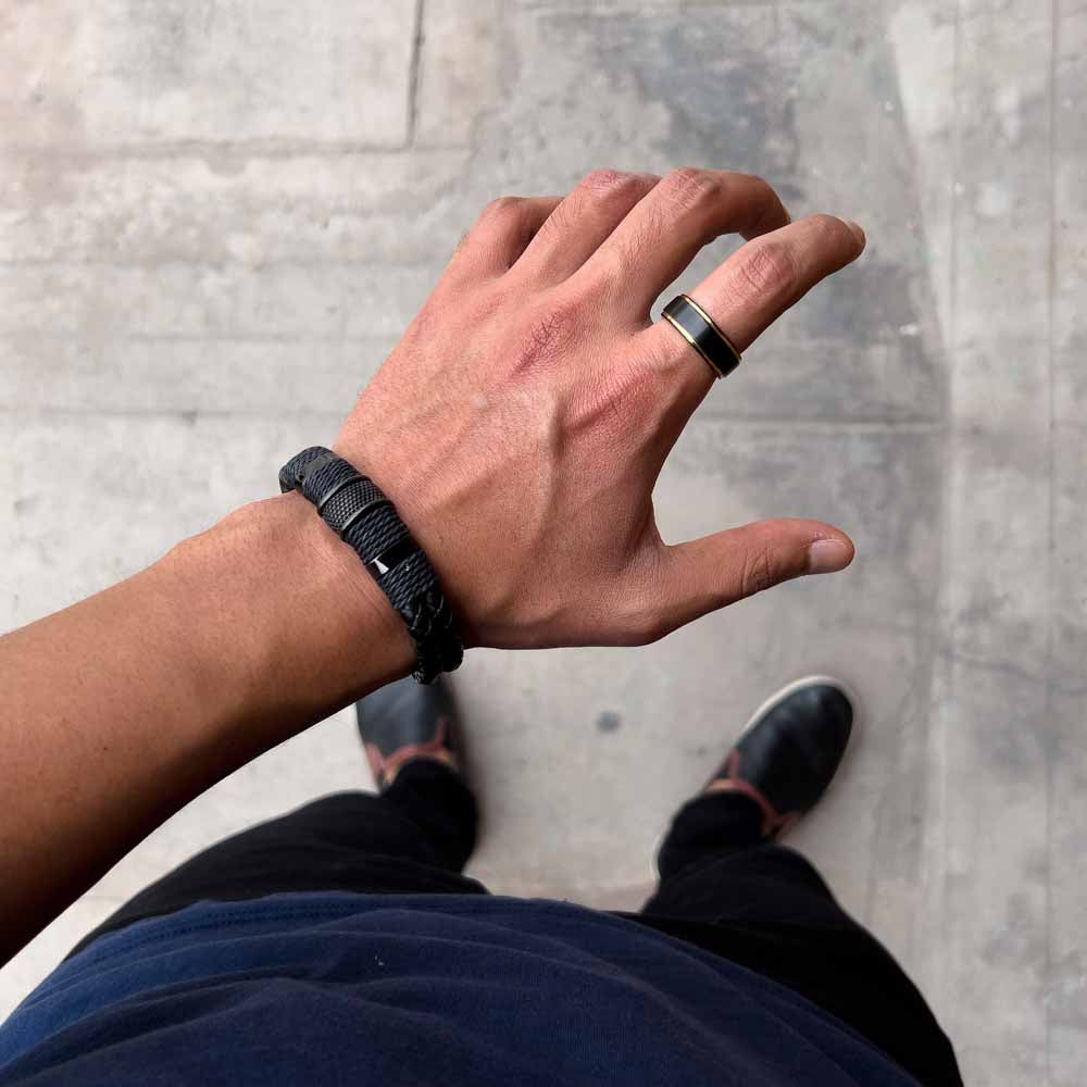 Pack ingeniero y jocko ( acero y microfibra de cuero )( Talla ajustable )