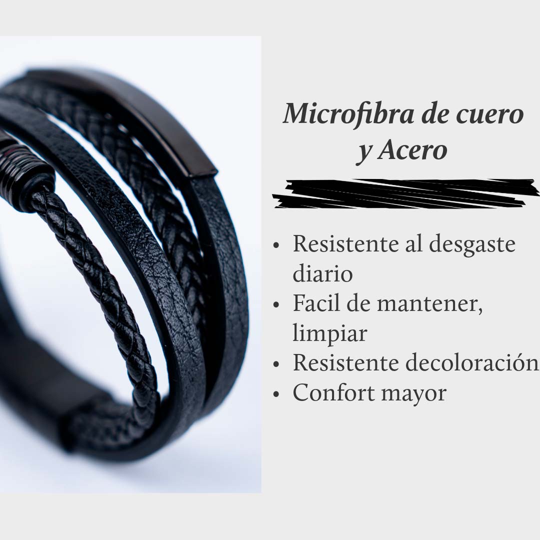 Pack ingeniero y jocko ( acero y microfibra de cuero )( Talla ajustable )