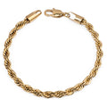 Rope dorado 5mm (Acero quirúrgico inoxidable grado 316L)(Baño de oro 18k)