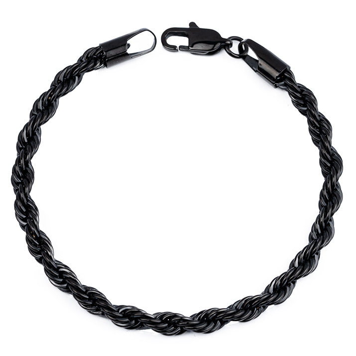 Rope negro 5mm( Acero inoxidable )