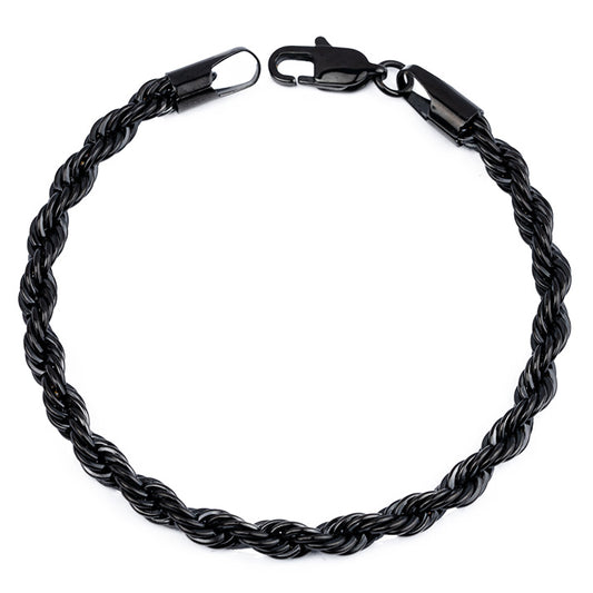 Rope negro 5mm( Acero inoxidable )