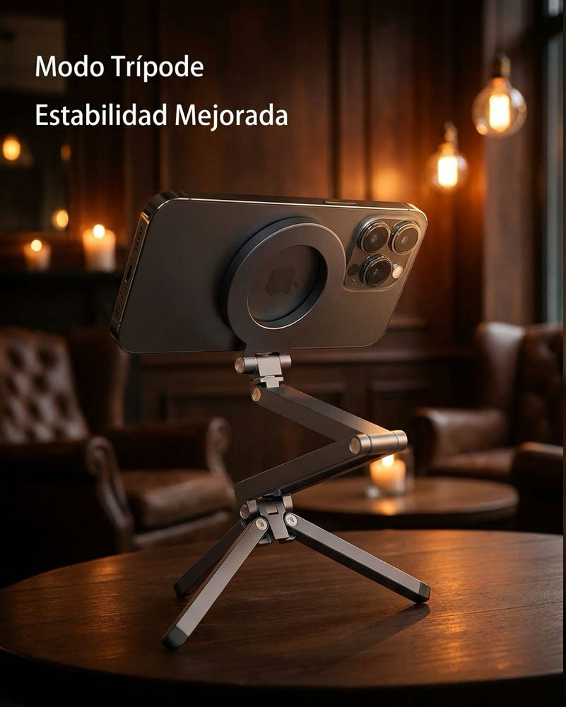 Soporte Magnético del Aluminio. Trípode Plegable Portátil para Teléfono