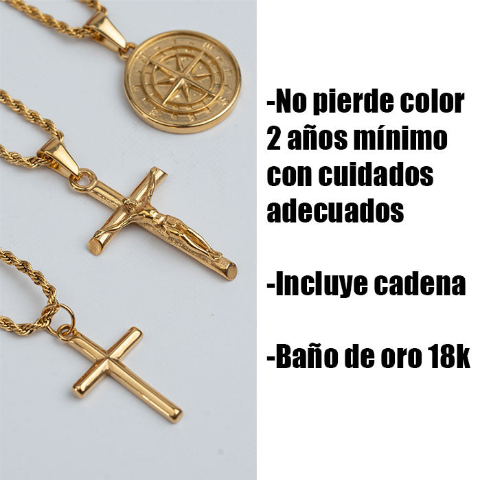 Jesucristo Gold ( Incluye cadena y dije )( Acero inoxidable )(baño de oro 18k)