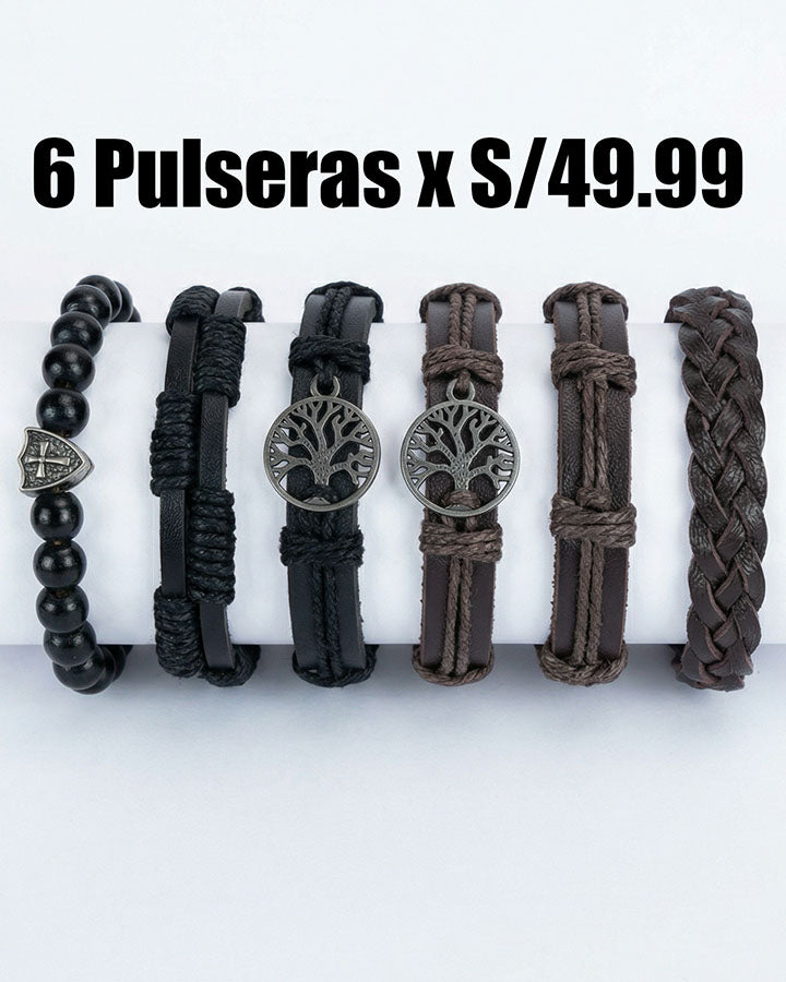 Pack árbol ( 6 pulseras )( talla ajustable )