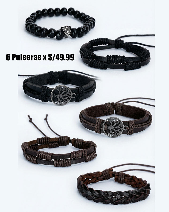 Pack árbol ( 6 pulseras )( talla ajustable )