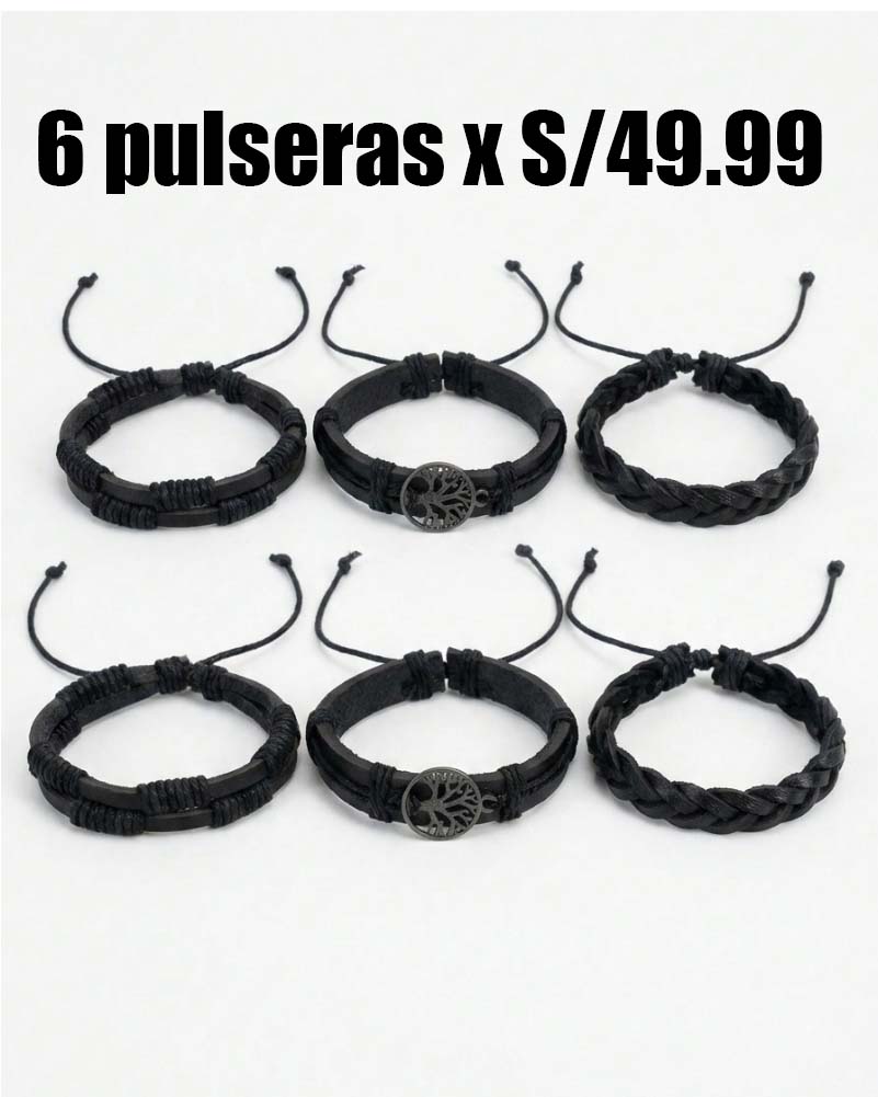 Pack árbol ( 6 pulseras )( talla ajustable )