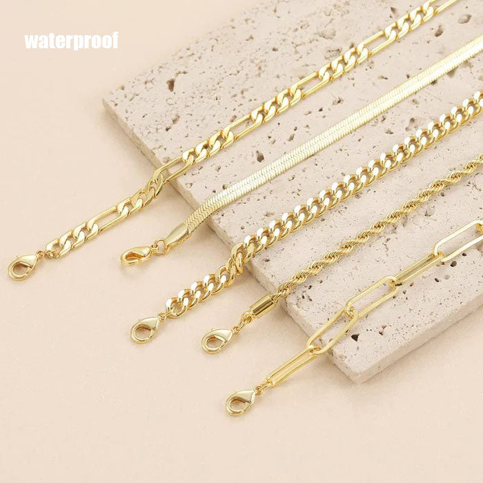 Pack 5 pulseras ( Acero inoxidable - Waterproof - Talla ajustable )