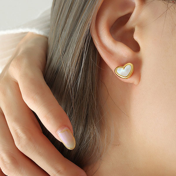 Set Corazon 18k ( Collar - Pulsera - Aretes ) ( Resistente al agua )